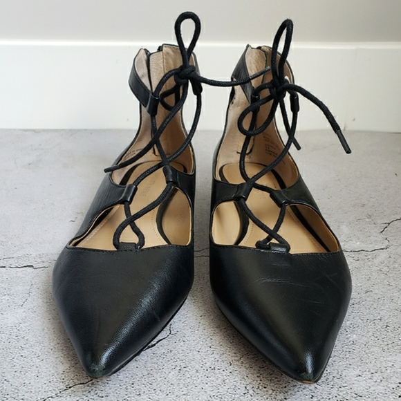 Saks Fifth Avenue Estyn-S Lace Up Flats - Sz 7.5 - Picture 11 of 12